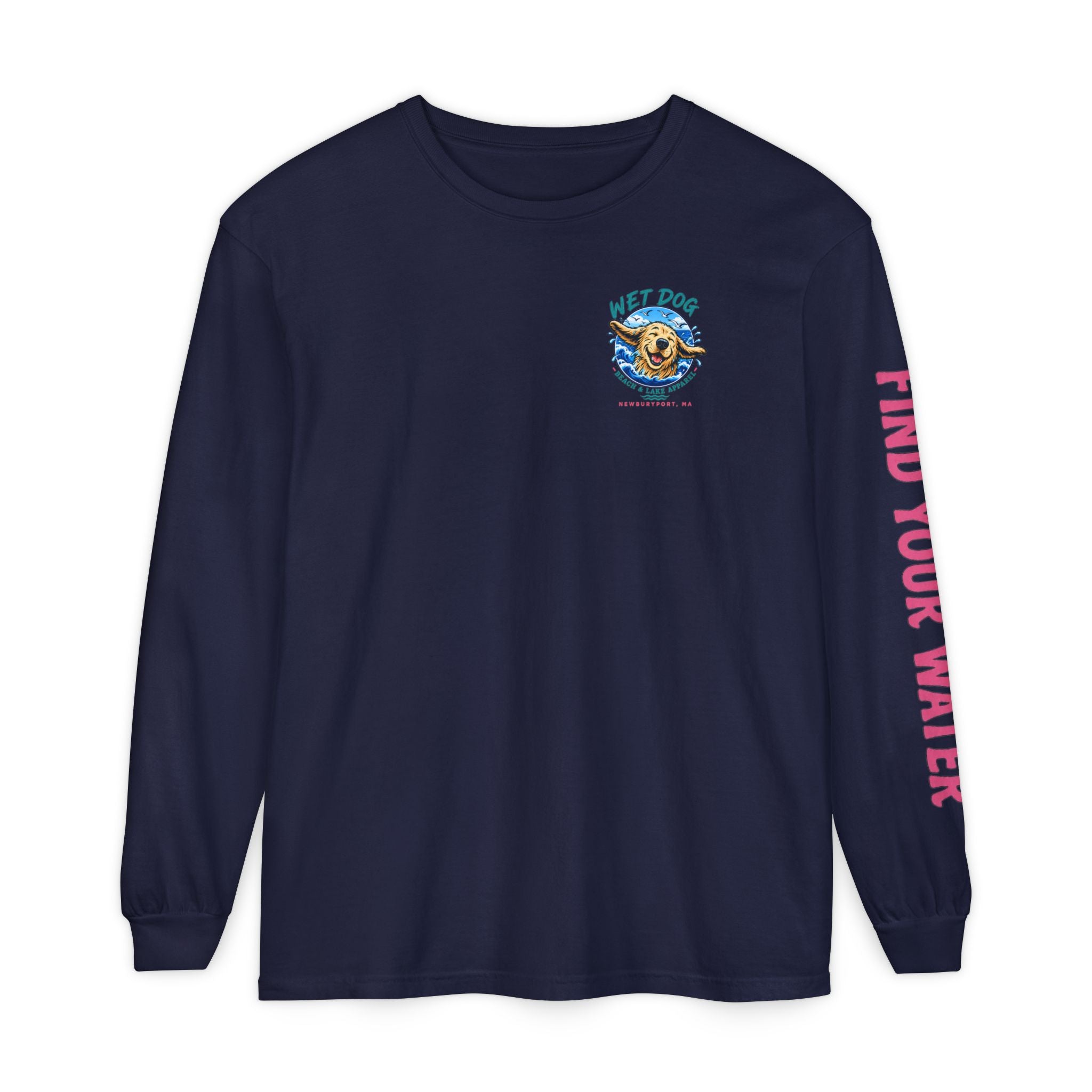 Wet Dog Locals Newburyport MA Boardwalk Long Sleeve T-Shirt | Find Your Water