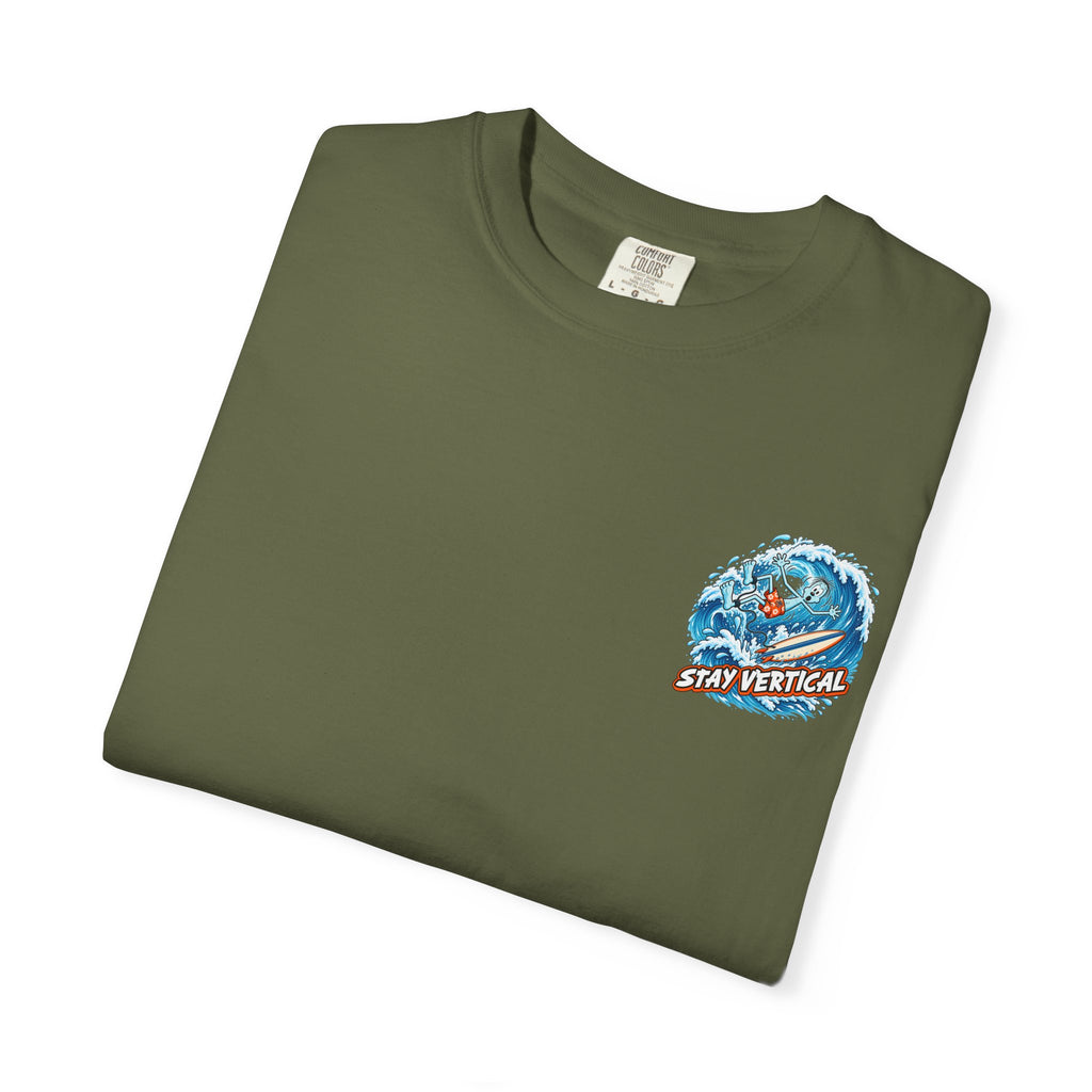 Stay Vertical Surfing Shirt | Surf Wave Sunset T-Shirt