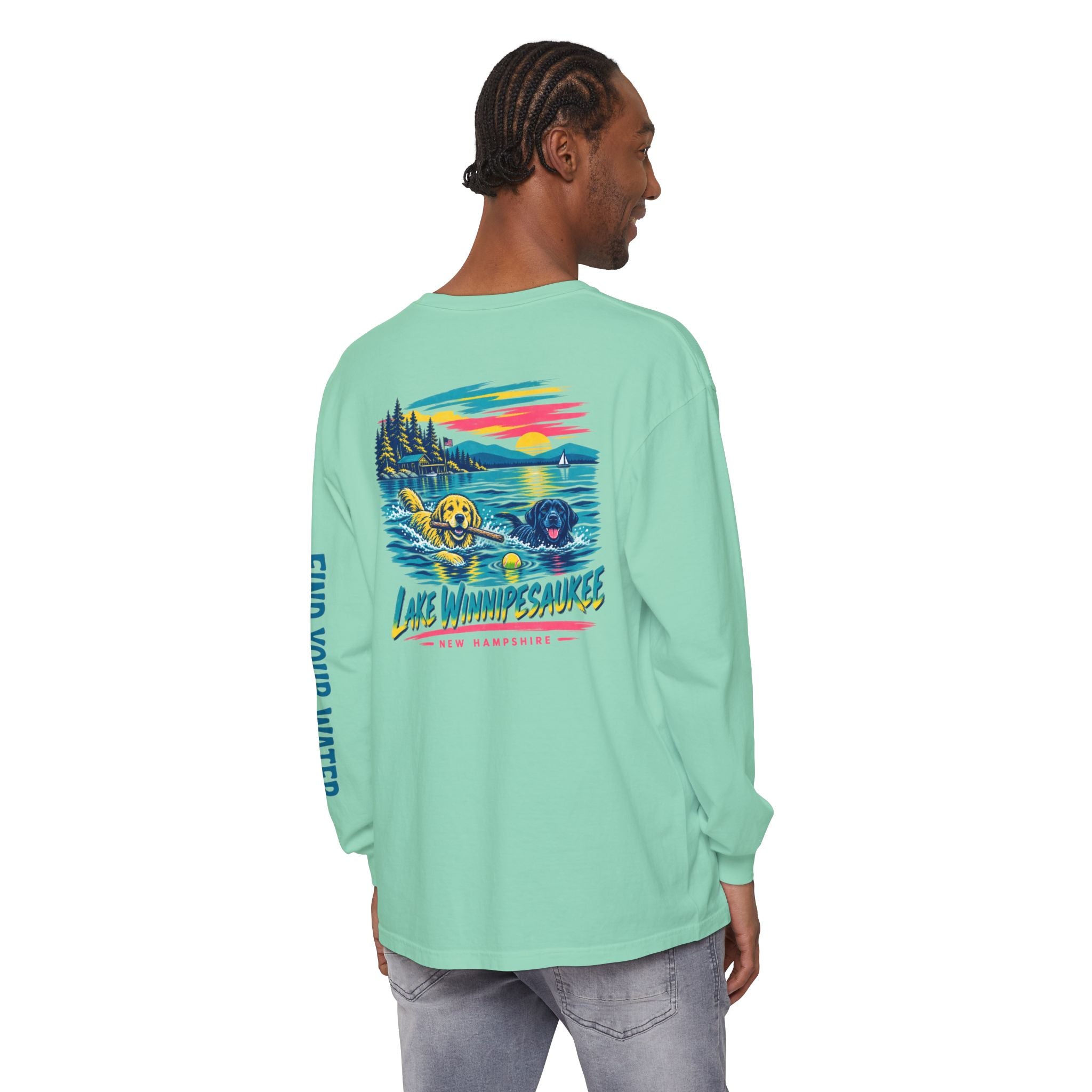 Wet Dog Locals: Lake Winnipesaukee Long Sleeve T-Shirt | Find Your Water