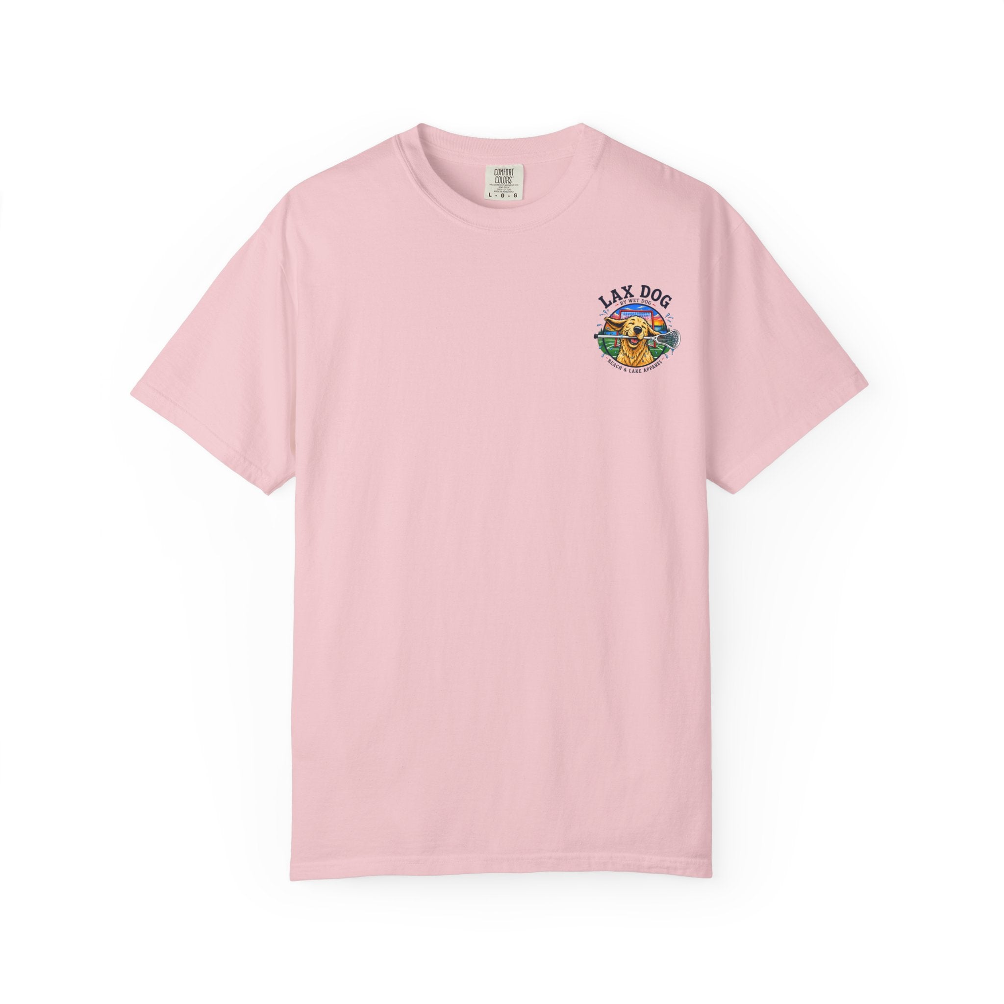 Lax Dog Unisex T-Shirt — Wet Dog Lax Lacrosse Beach Graphic Tee