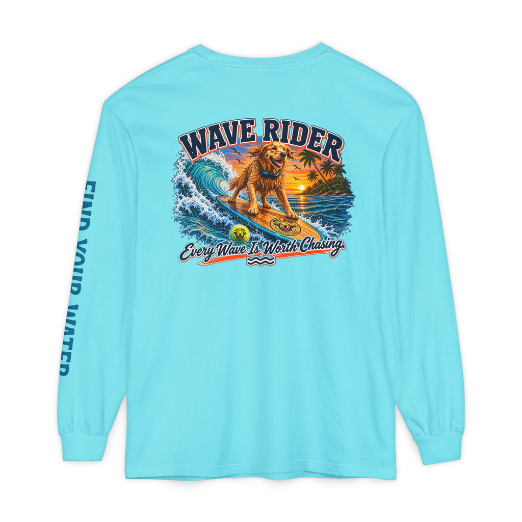 Wet Dog "Wave Rider" Long Sleeve T-Shirt | Find Your Water sleeve print