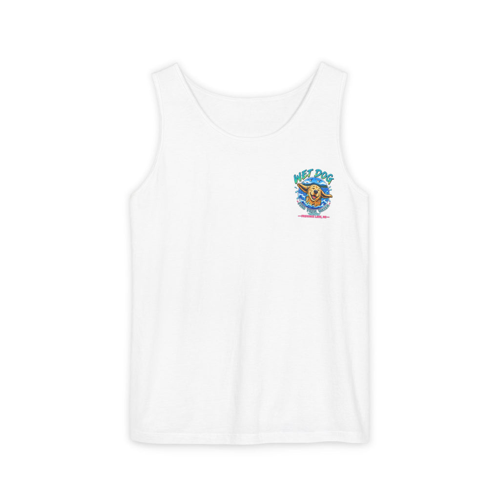 Province Lake Boat Tank Top — Retro Sunset Beach Vibe