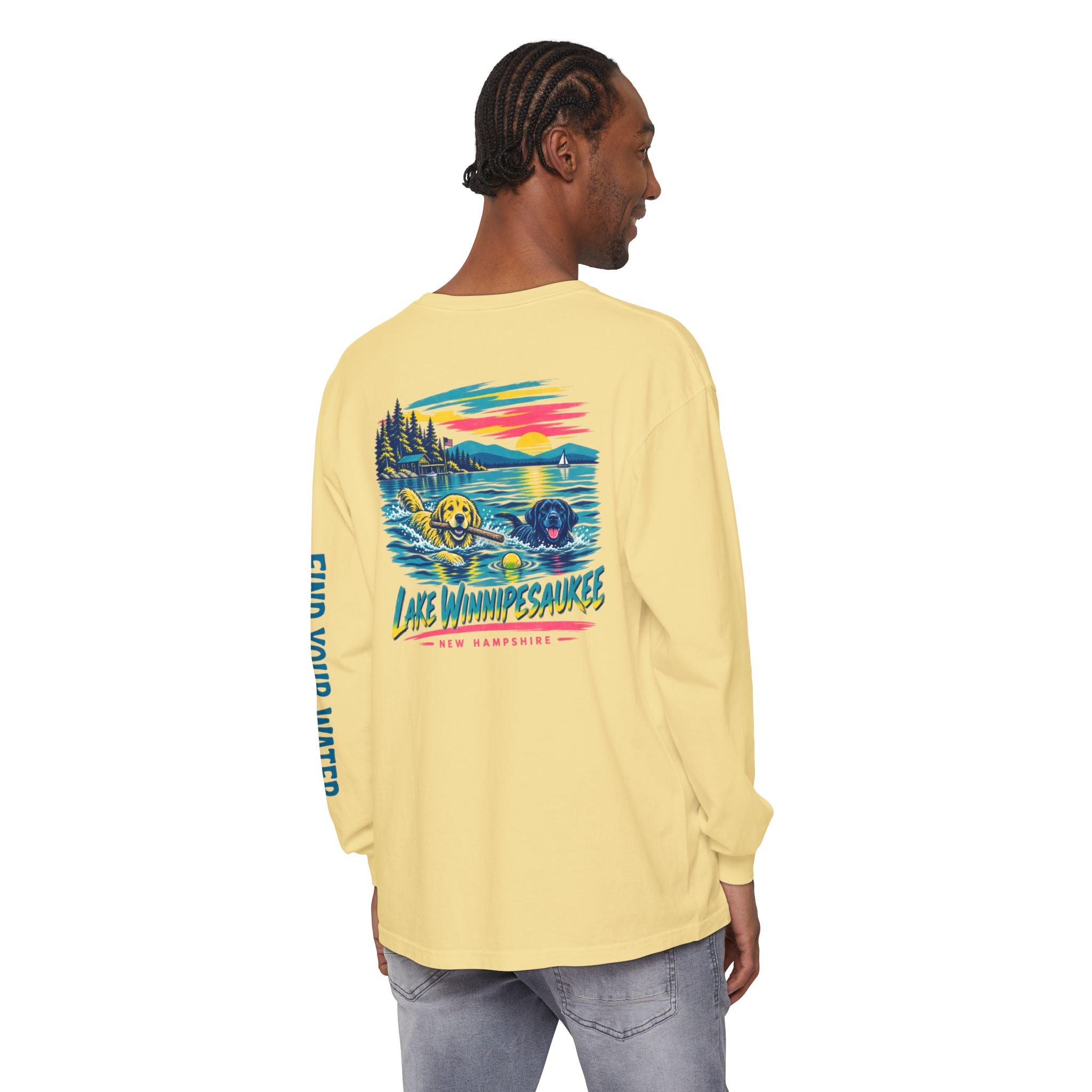 Wet Dog Locals: Lake Winnipesaukee Long Sleeve T-Shirt | Find Your Water