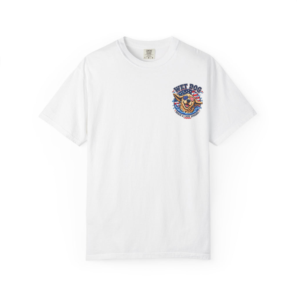 Patriotic Wet Dog T-shirt | Beach & Lake Apparel