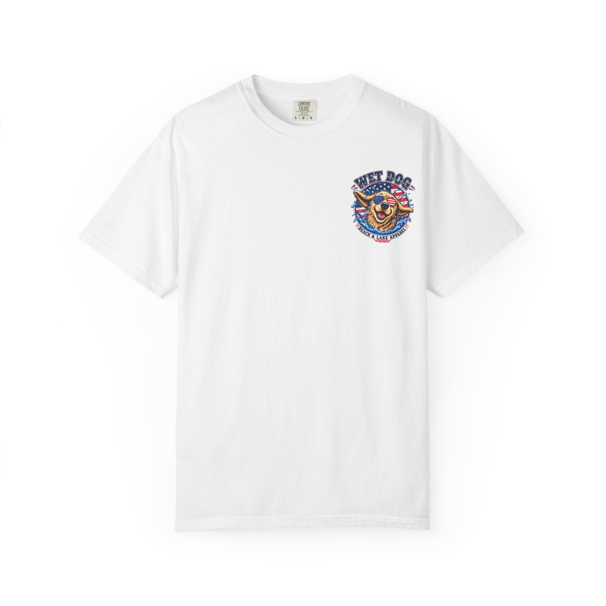 Patriotic Wet Dog T-shirt | Beach & Lake Apparel