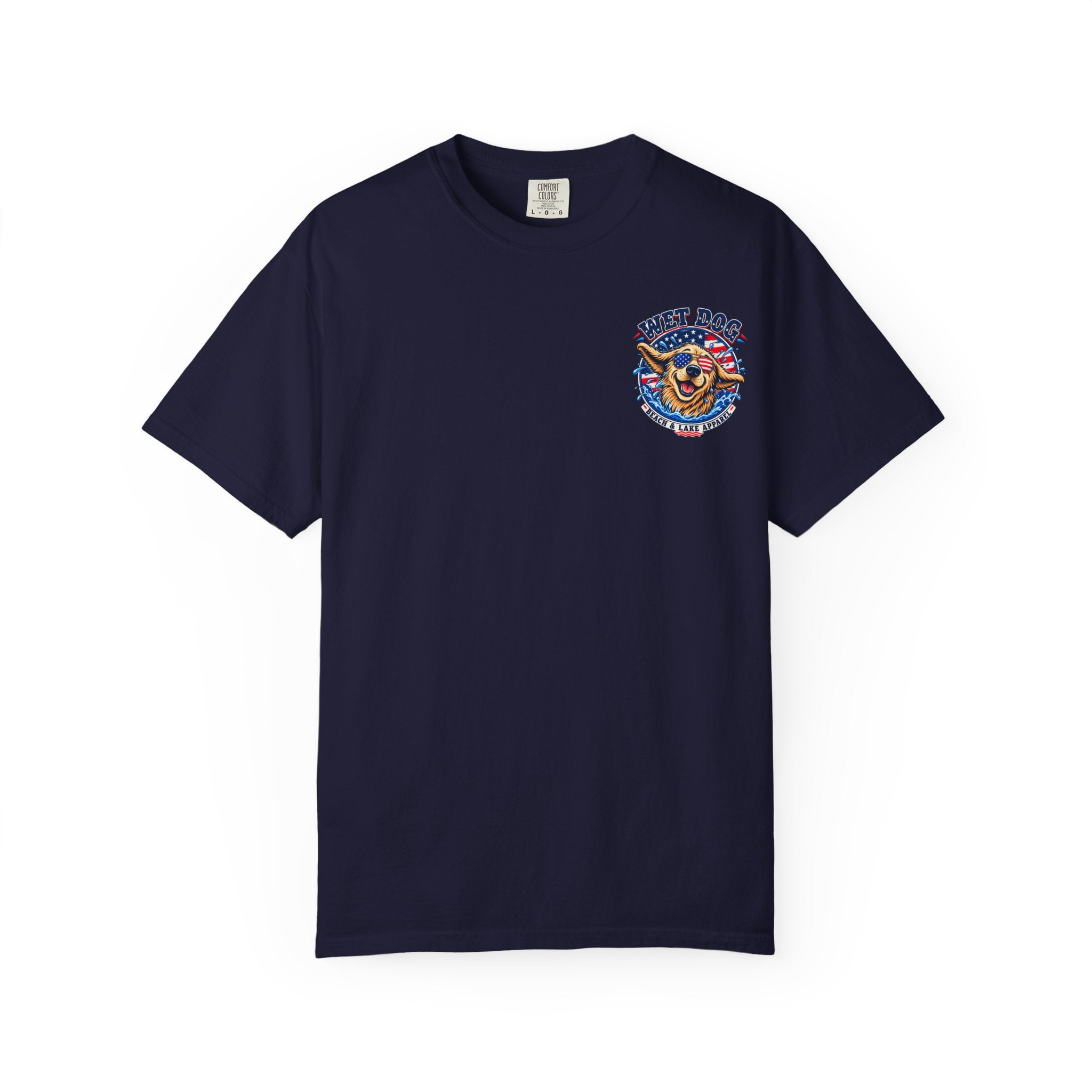 Patriotic Wet Dog T-shirt | Beach & Lake Apparel