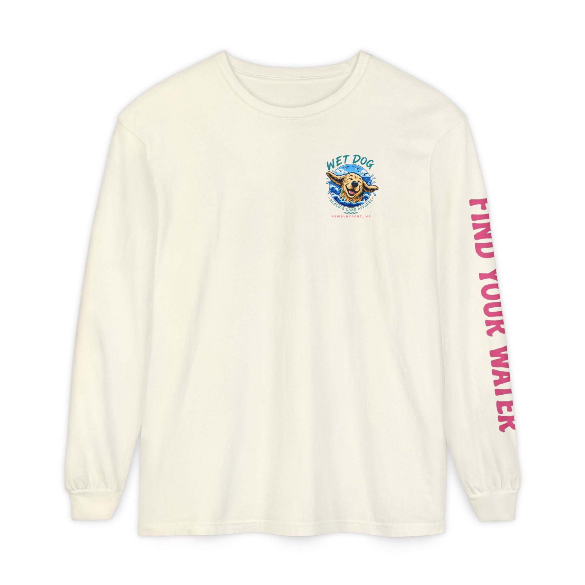 Wet Dog Locals Newburyport MA Boardwalk Long Sleeve T-Shirt | Find Your Water