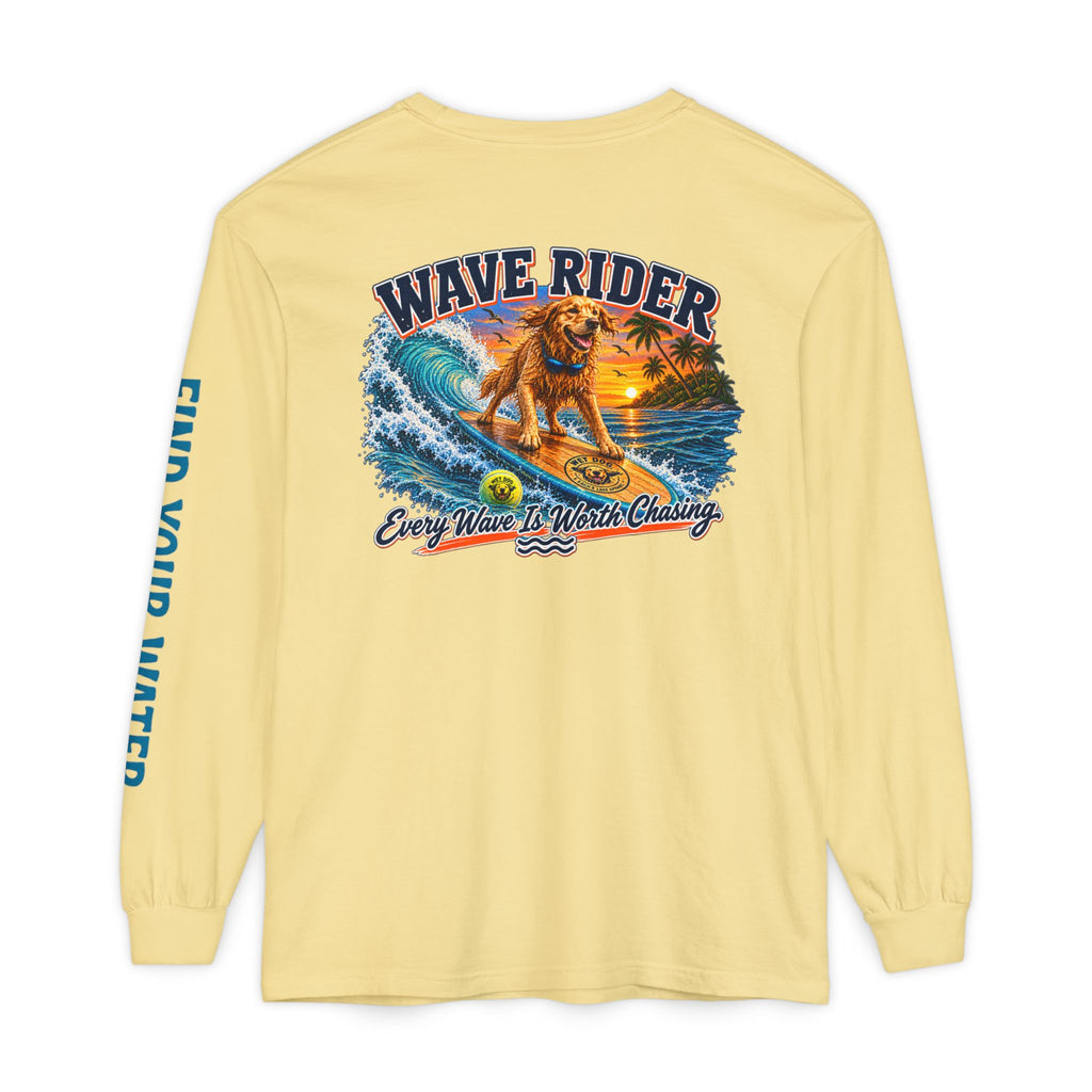 Wet Dog "Wave Rider" Long Sleeve T-Shirt | Find Your Water sleeve print