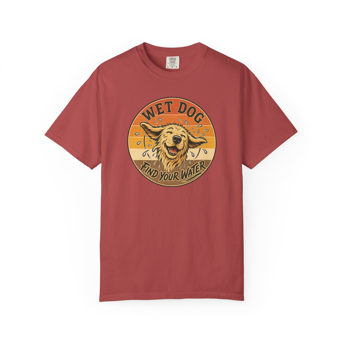 Wet Dog Find Your Water T-shirt | Retro Golden Retriever Graphic