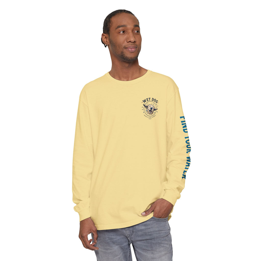 Wet Dog "Wave Rider" Long Sleeve T-Shirt | Find Your Water sleeve print