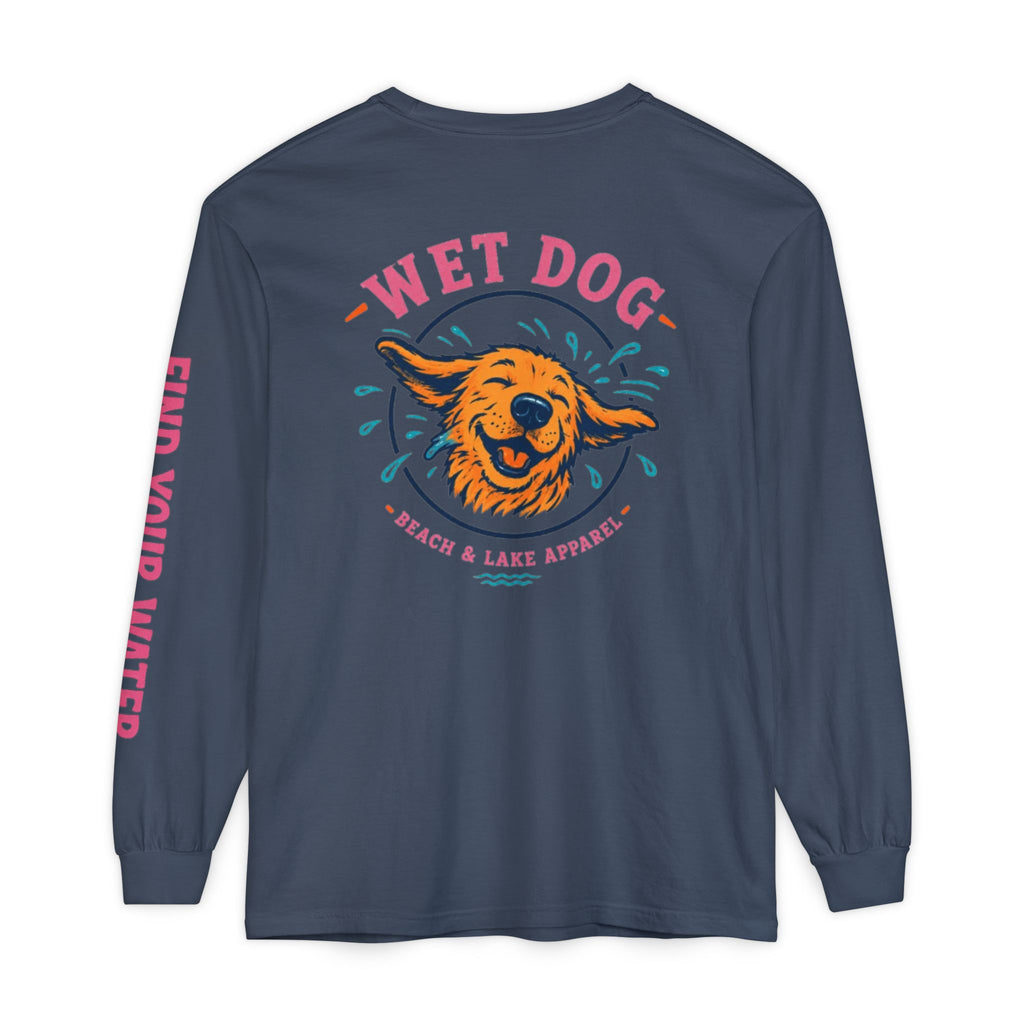 Wet Dog Alternate Logo Shake Long Sleeve T-Shirt | Beach & Lake Apparel
