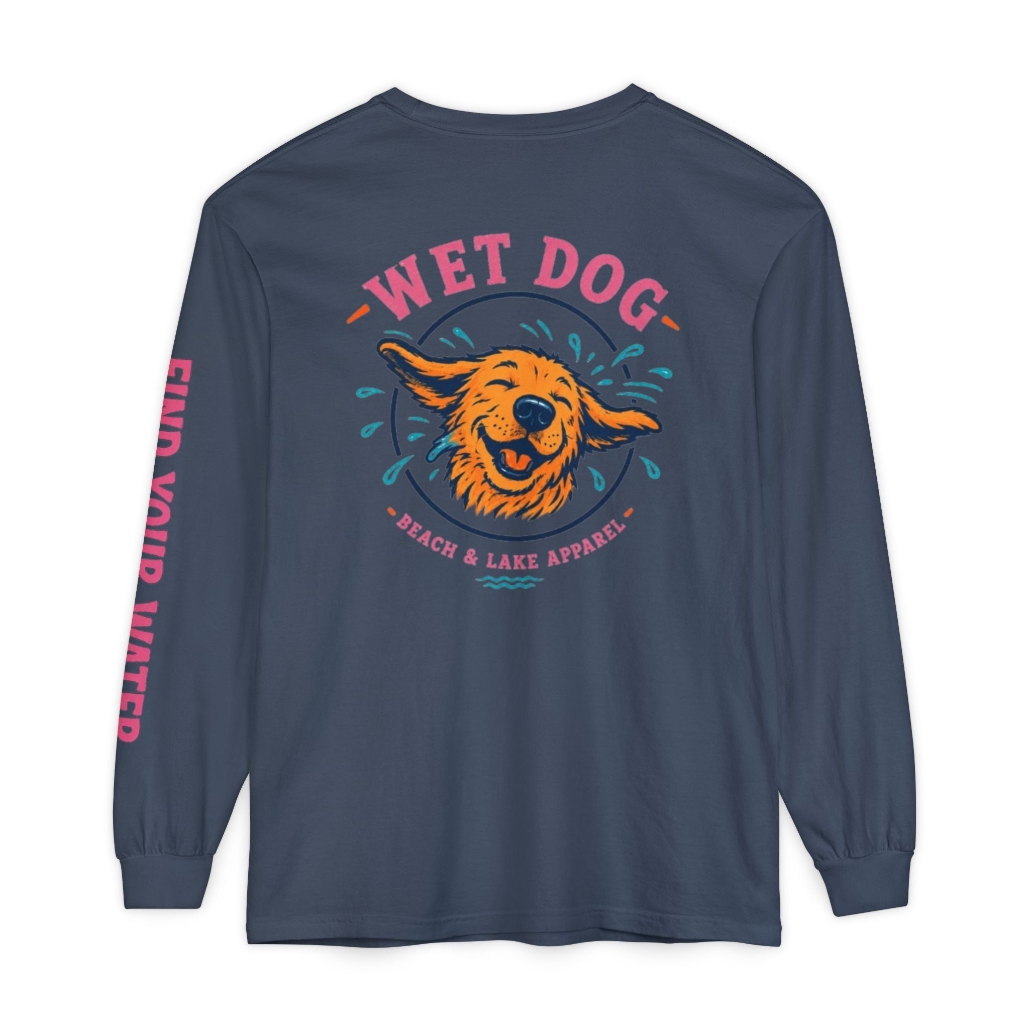 Wet Dog Alternate Logo Shake Long Sleeve T-Shirt | Beach & Lake Apparel