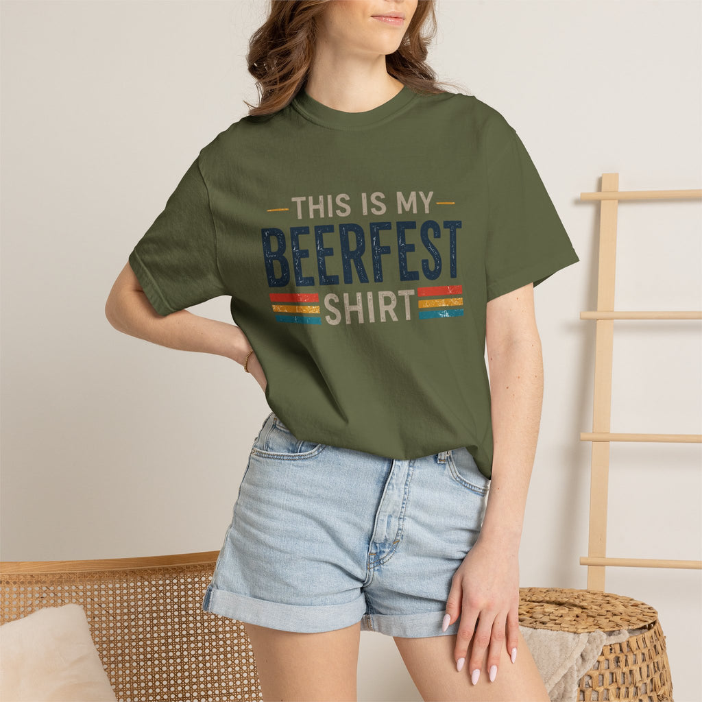 This Is My Beerfest Shirt T-Shirt | Beerfest Graphic Tee, Retro Stripes