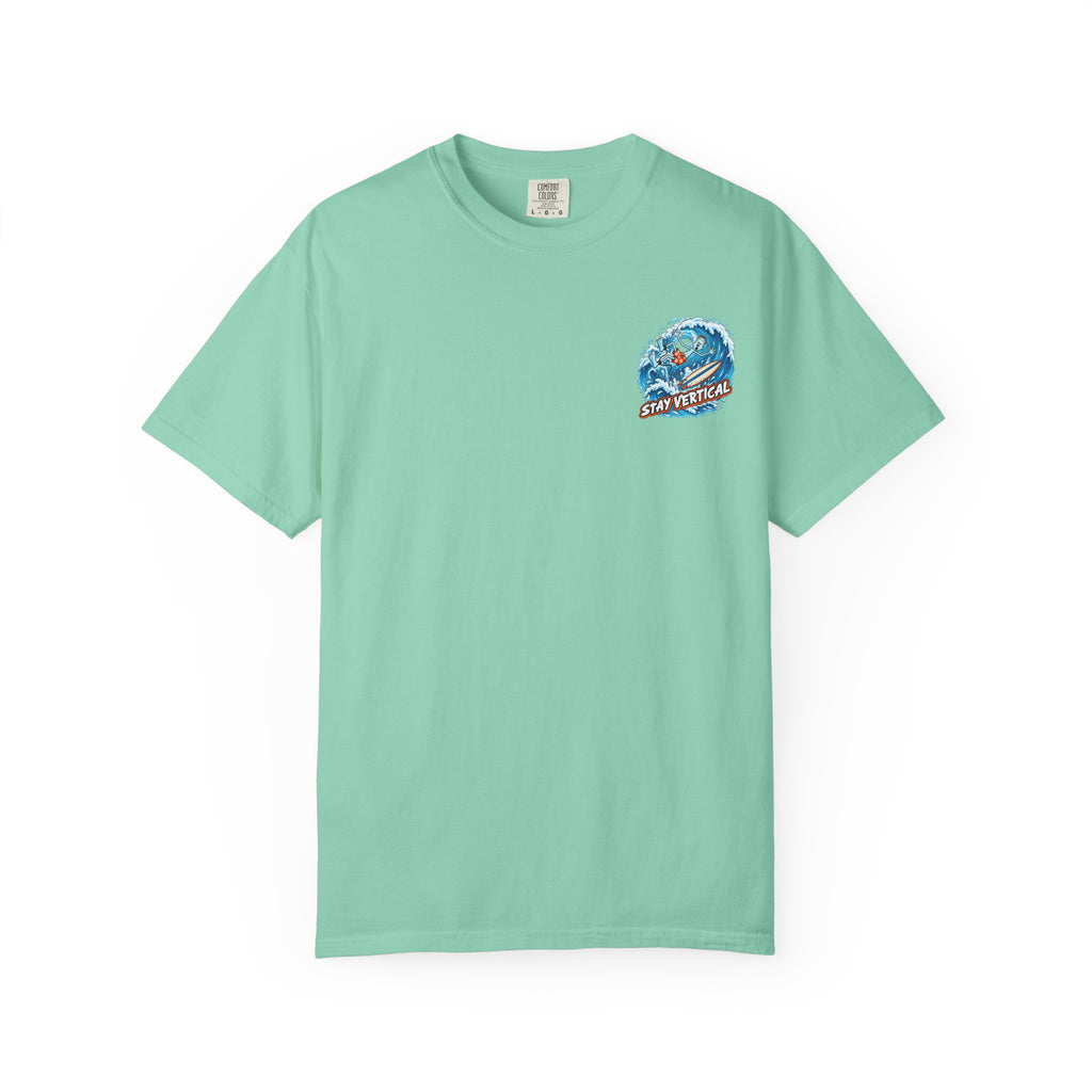 Stay Vertical Surfing Shirt | Surf Wave Sunset T-Shirt
