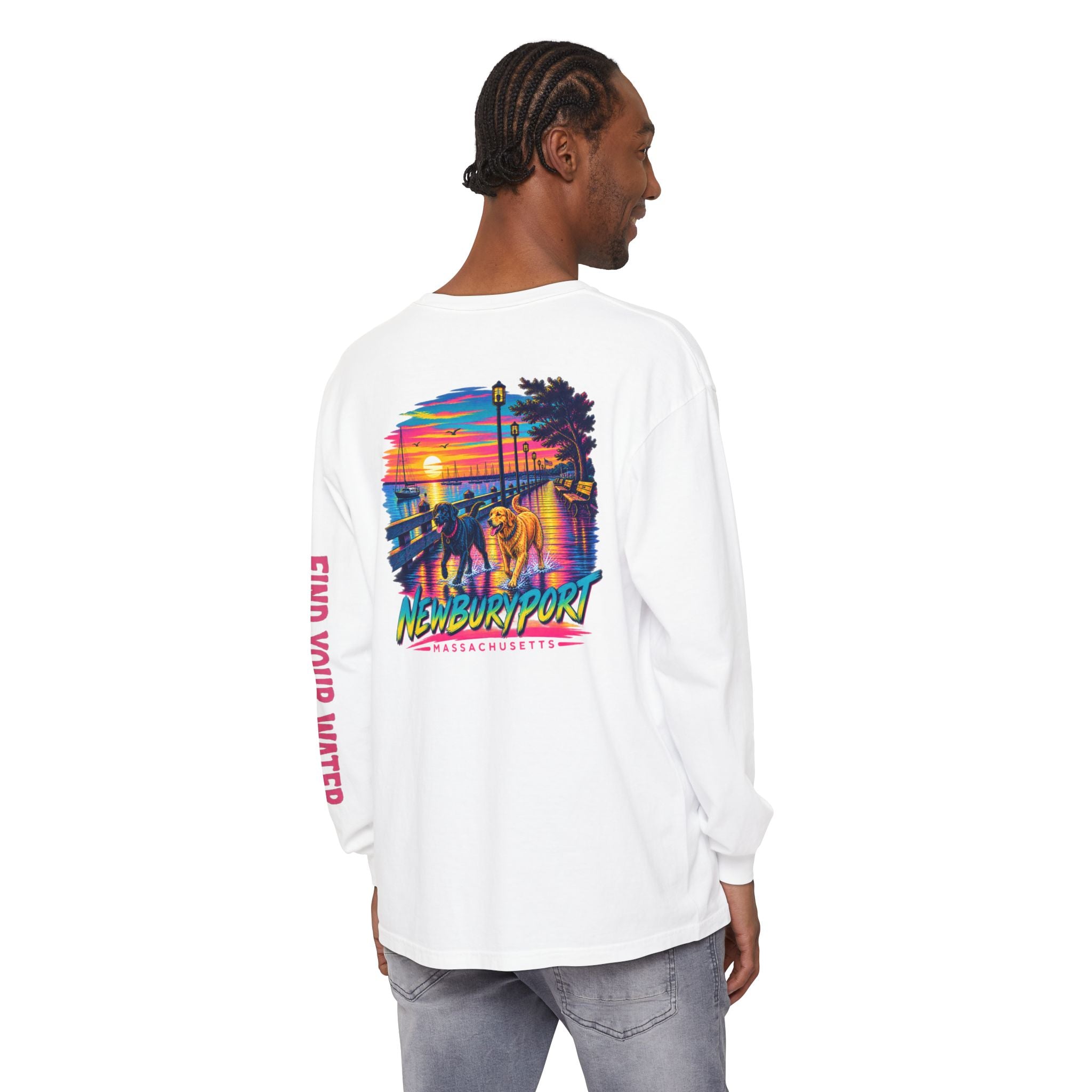 Wet Dog Locals Newburyport MA Boardwalk Long Sleeve T-Shirt | Find Your Water