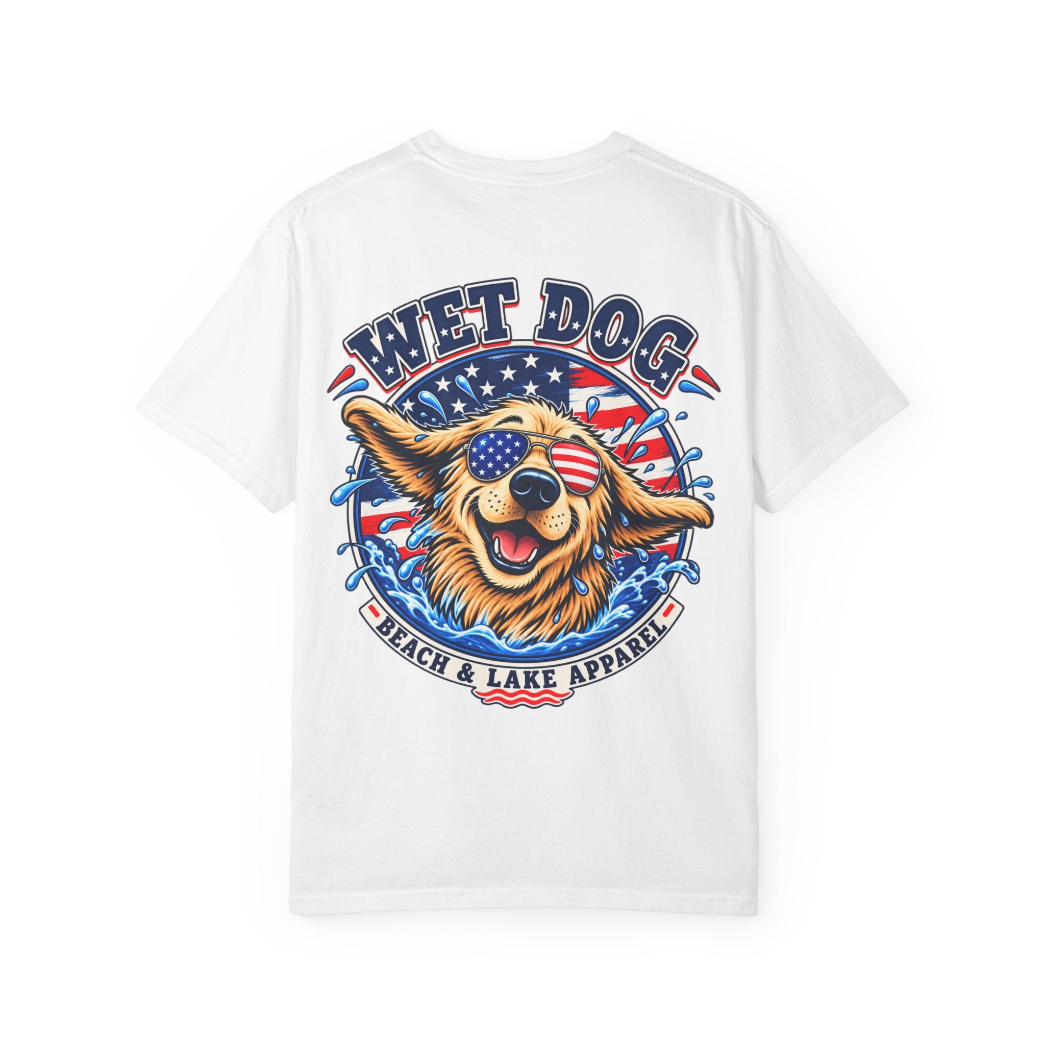 Patriotic Wet Dog T-shirt | Beach & Lake Apparel