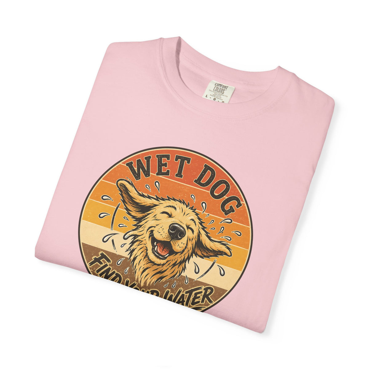 Wet Dog Find Your Water T-shirt | Retro Golden Retriever Graphic