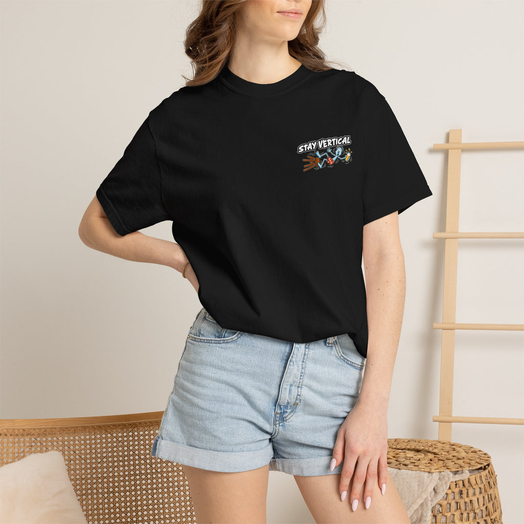 Stay Vertical Fall off Bar Stool T-shirt | Tropical Beach Bar Stool Fall