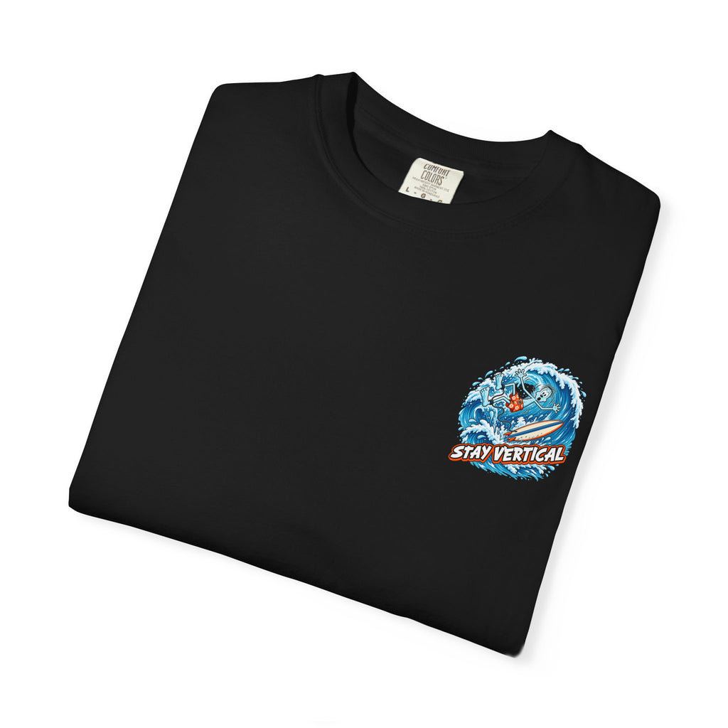 Stay Vertical Surfing Shirt | Surf Wave Sunset T-Shirt