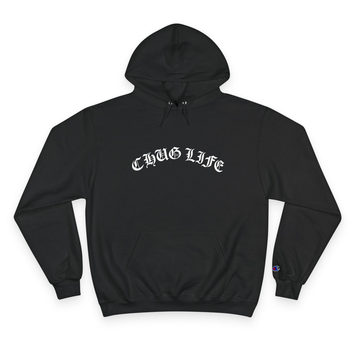 Hoodie — 'Chug Life' Gothic Script Champion Hoodie with Craft Beer Mafia logo