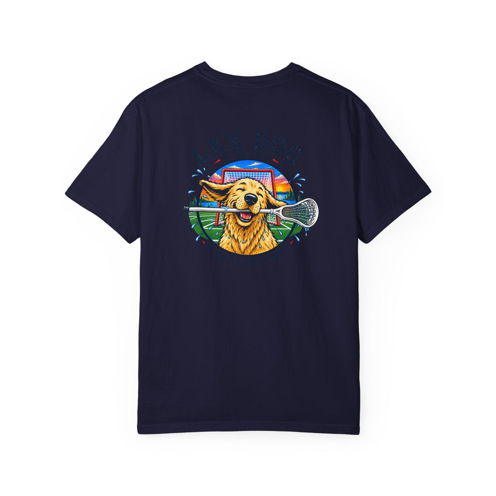 Lax Dog Unisex T-Shirt — Wet Dog Lax Lacrosse Beach Graphic Tee