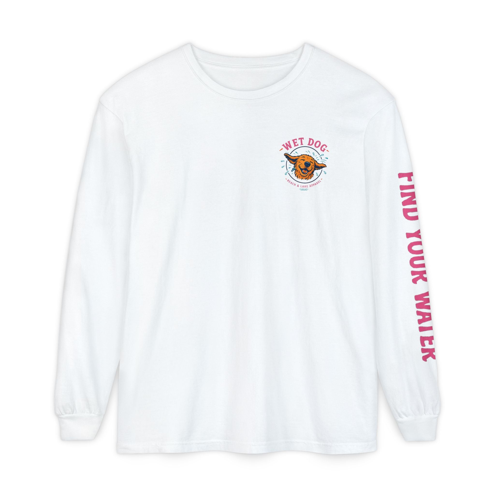 Wet Dog Alternate Logo Shake Long Sleeve T-Shirt | Beach & Lake Apparel