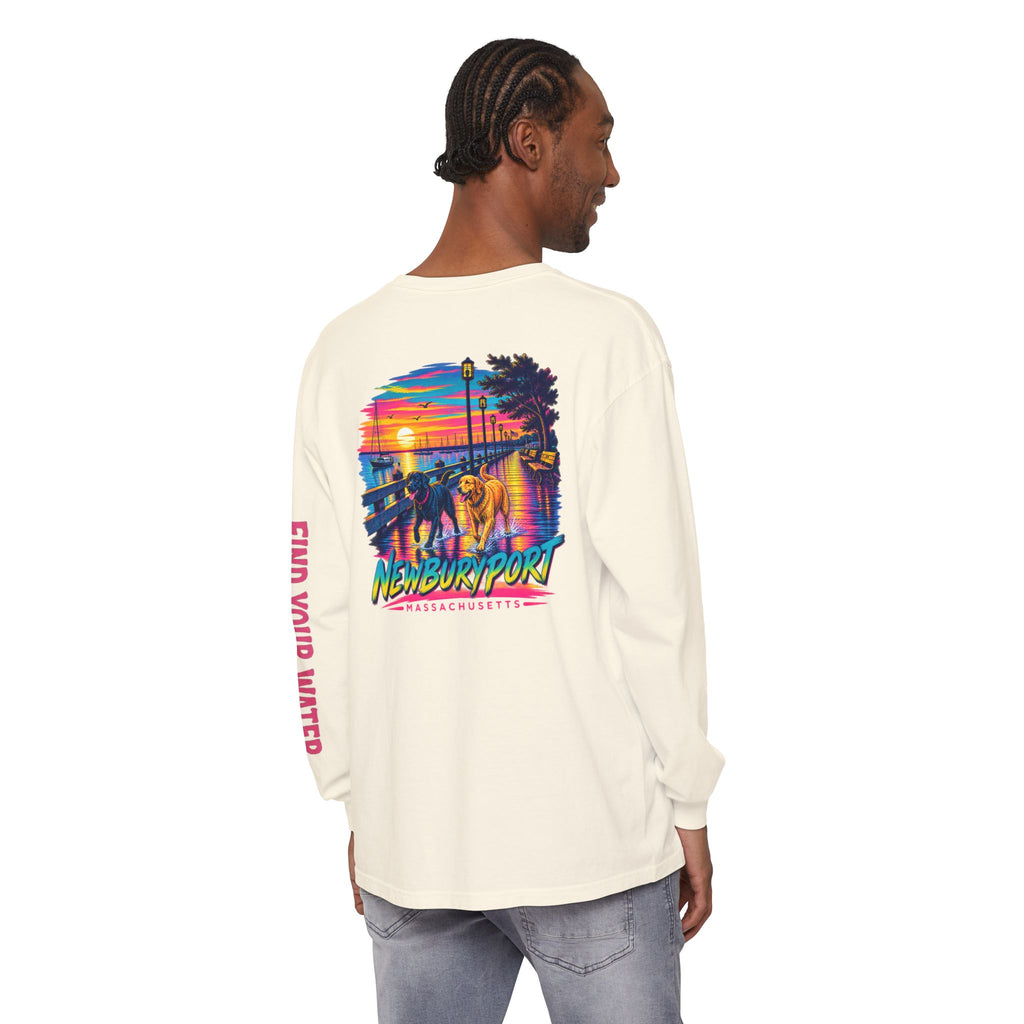 Wet Dog Locals Newburyport MA Boardwalk Long Sleeve T-Shirt | Find Your Water