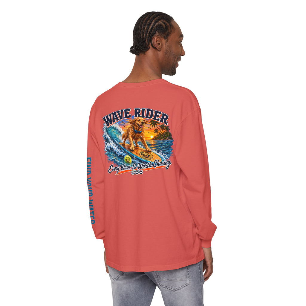 Wet Dog "Wave Rider" Long Sleeve T-Shirt | Find Your Water sleeve print