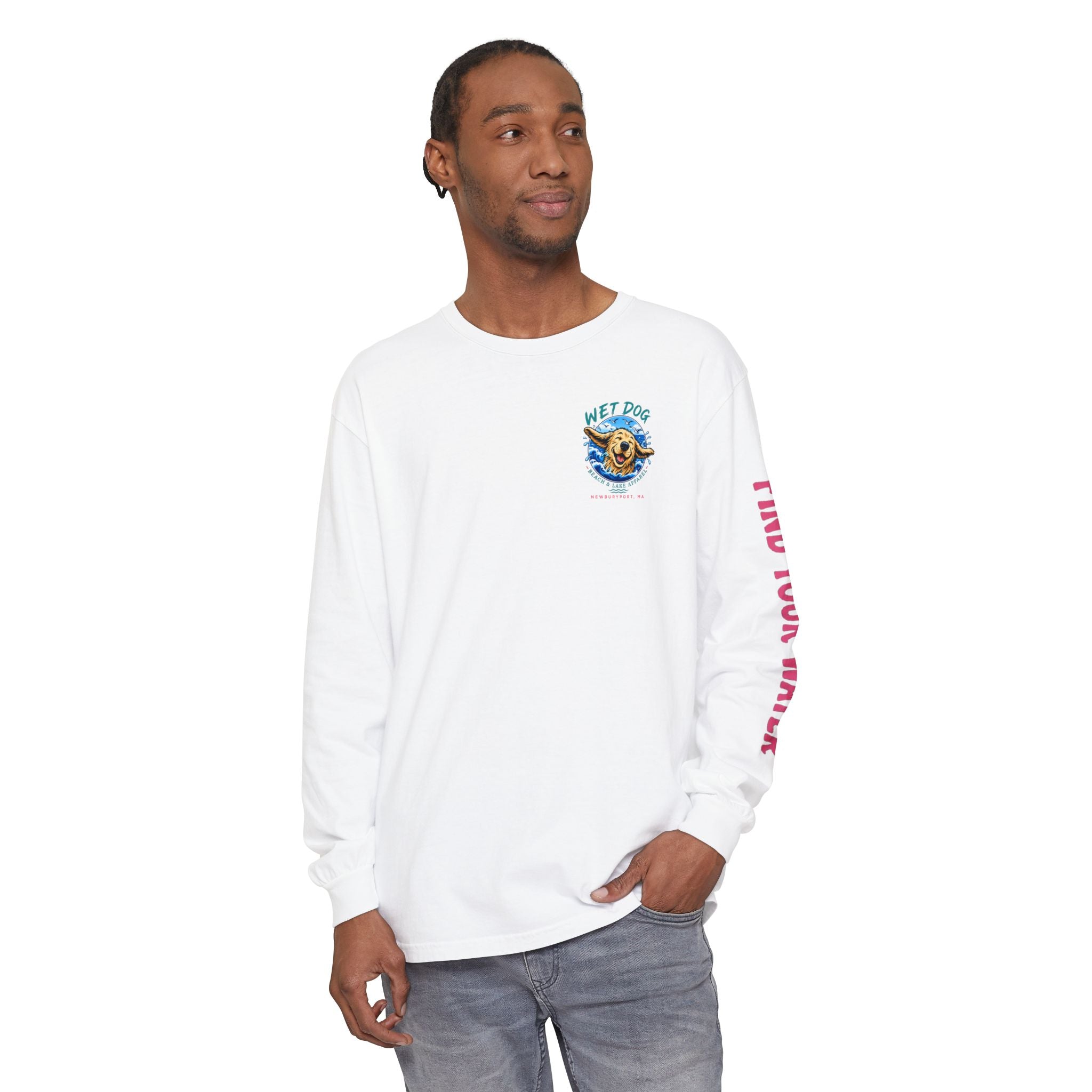 Wet Dog Locals Newburyport MA Boardwalk Long Sleeve T-Shirt | Find Your Water