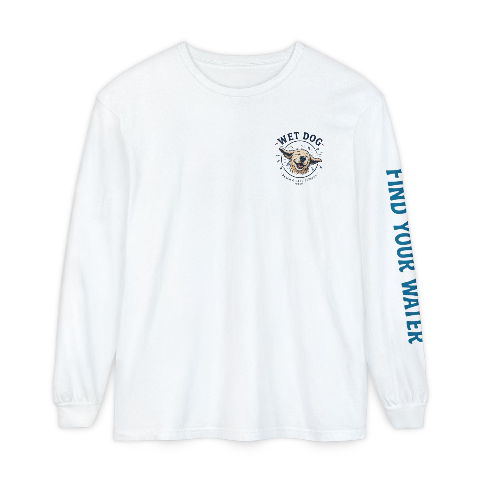 Autumn Leaves Shake Wet Dog Long Sleeve T-Shirt | Beach & Lake Apparel