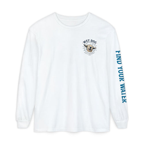 Autumn Leaves Shake Wet Dog Long Sleeve T-Shirt | Beach & Lake Apparel
