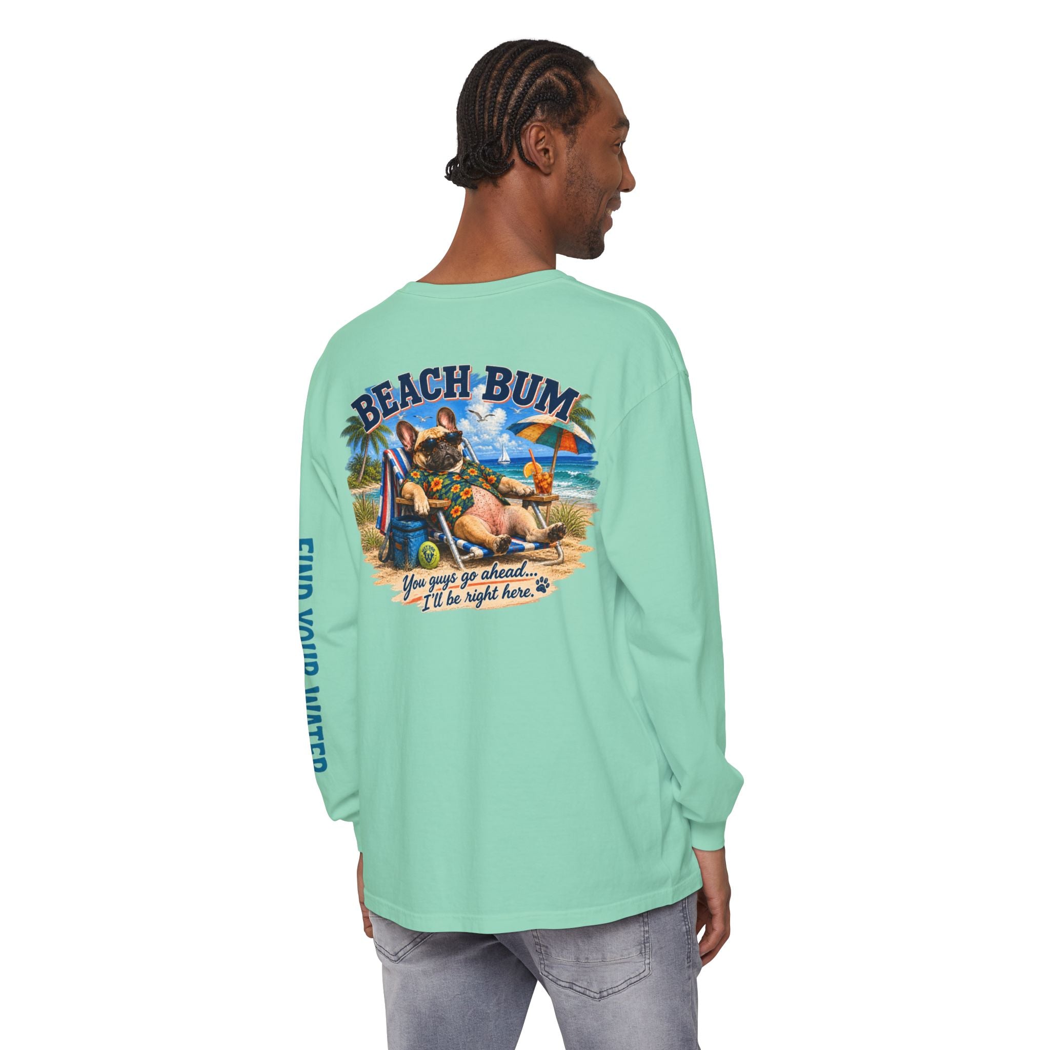 Wet Dog "Beach Bum" Long Sleeve T-Shirt | 'Find Your Water' Sleeve Graphic