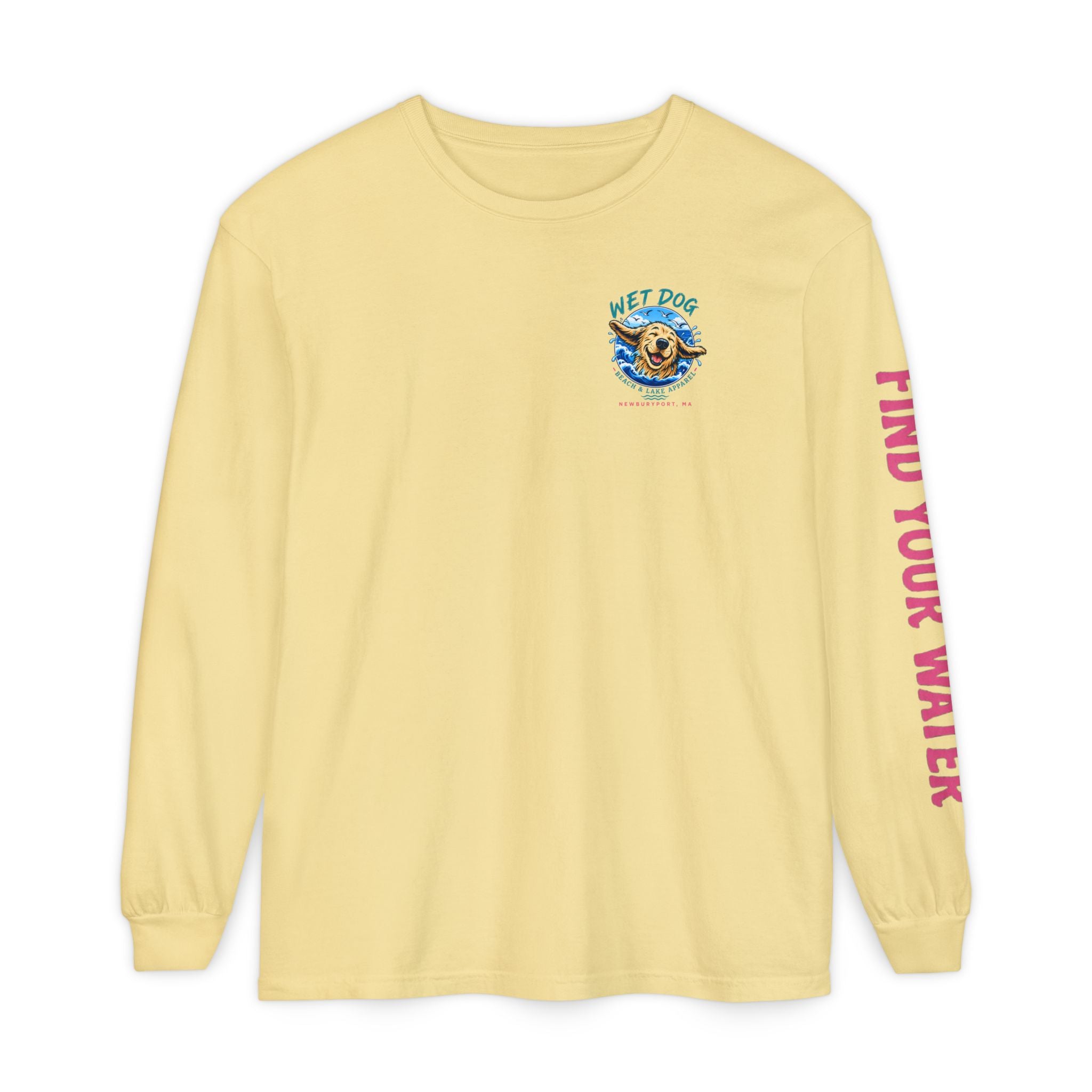Wet Dog Locals Newburyport MA Boardwalk Long Sleeve T-Shirt | Find Your Water