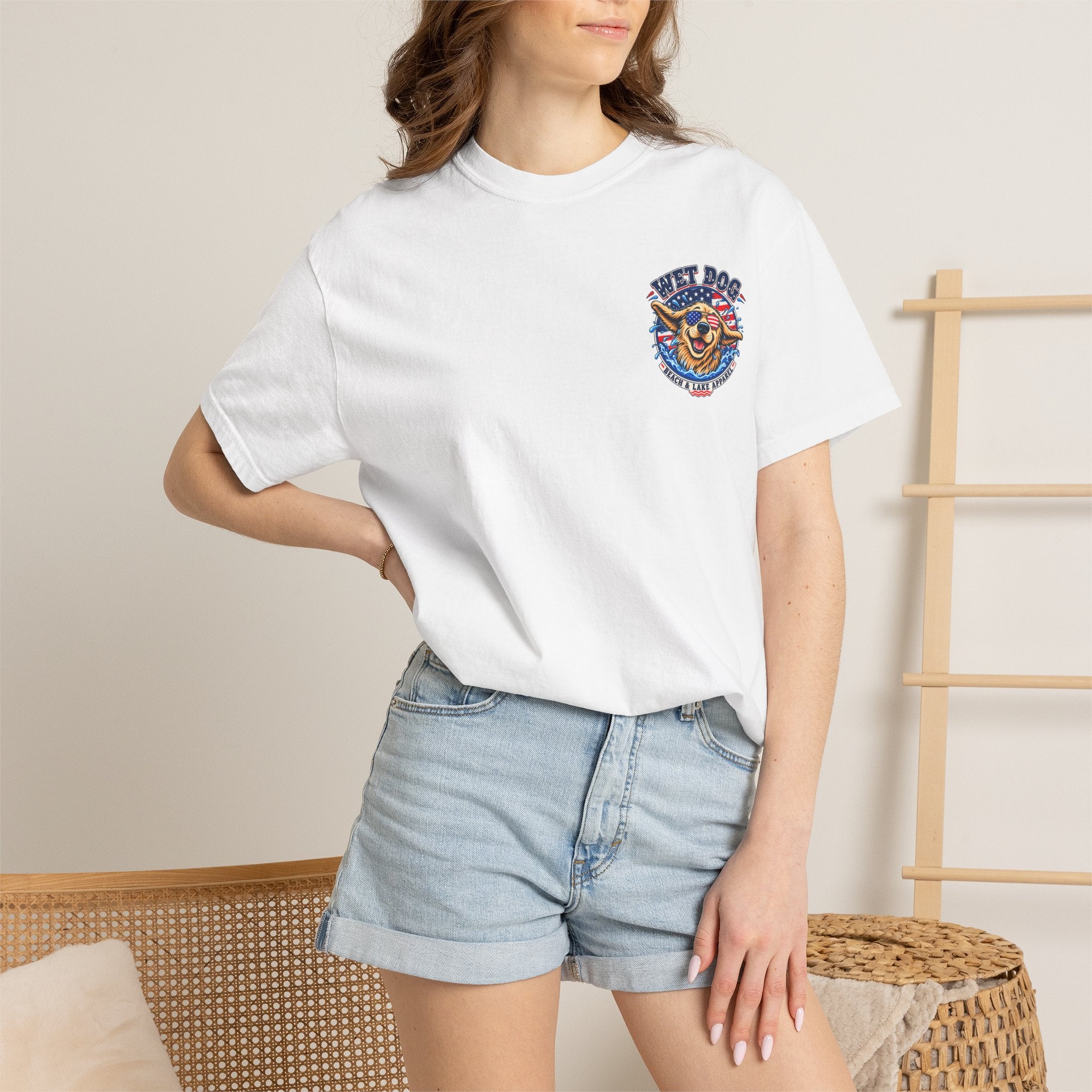 Patriotic Wet Dog T-shirt | Beach & Lake Apparel