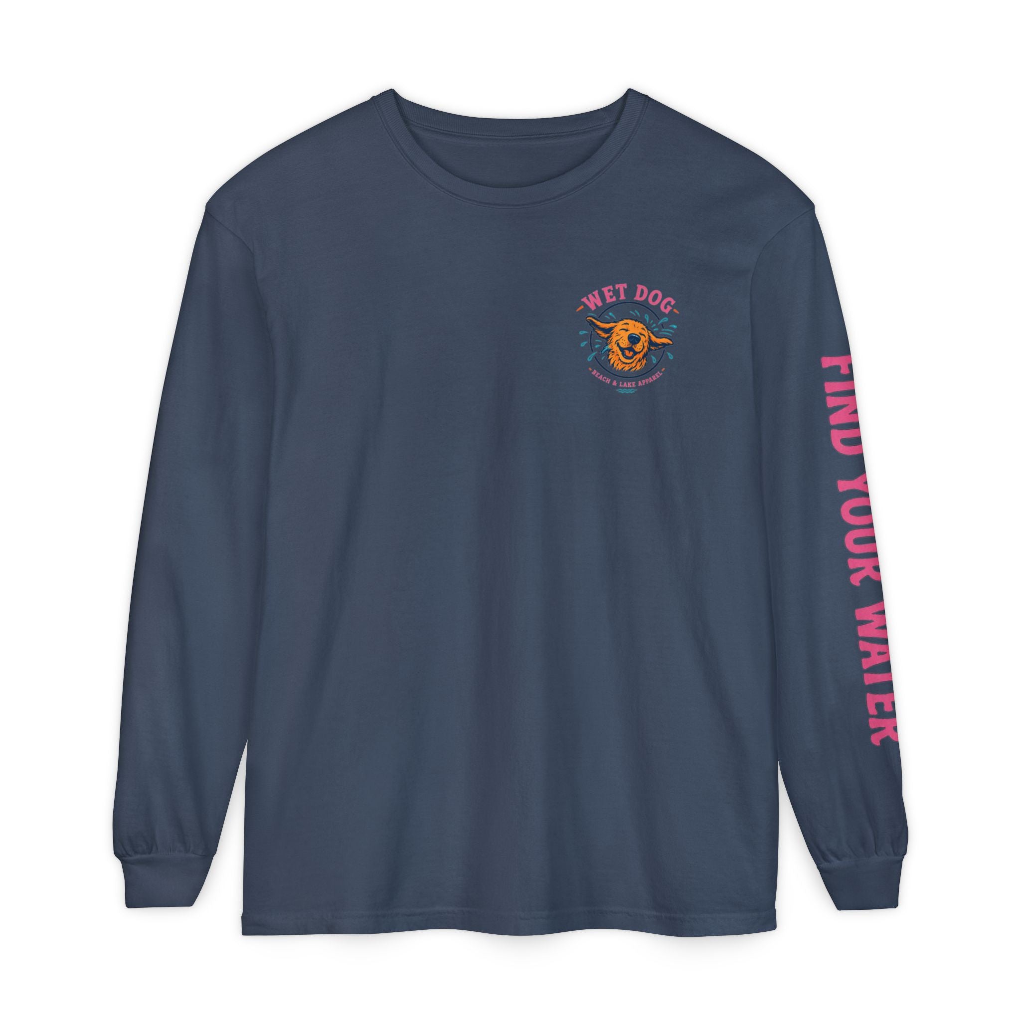 Wet Dog Alternate Logo Shake Long Sleeve T-Shirt | Beach & Lake Apparel