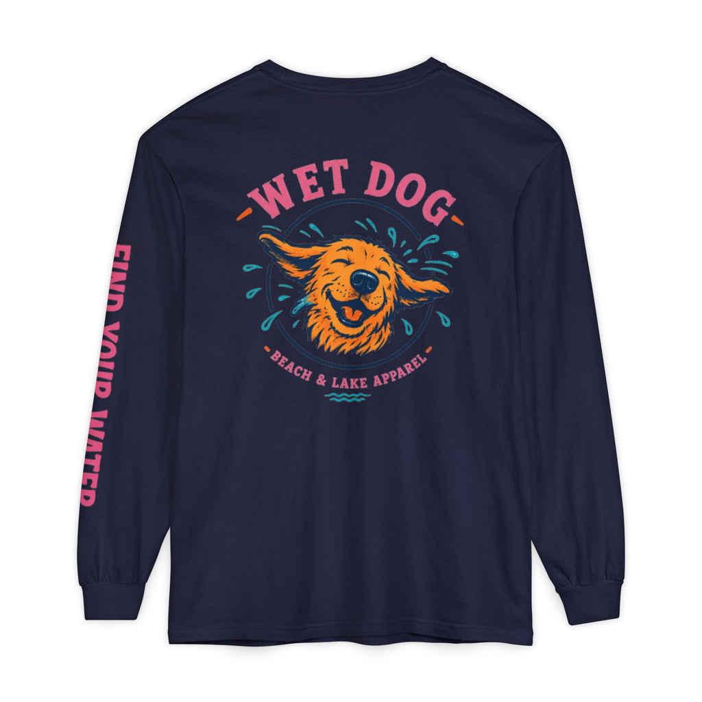Wet Dog Alternate Logo Shake Long Sleeve T-Shirt | Beach & Lake Apparel