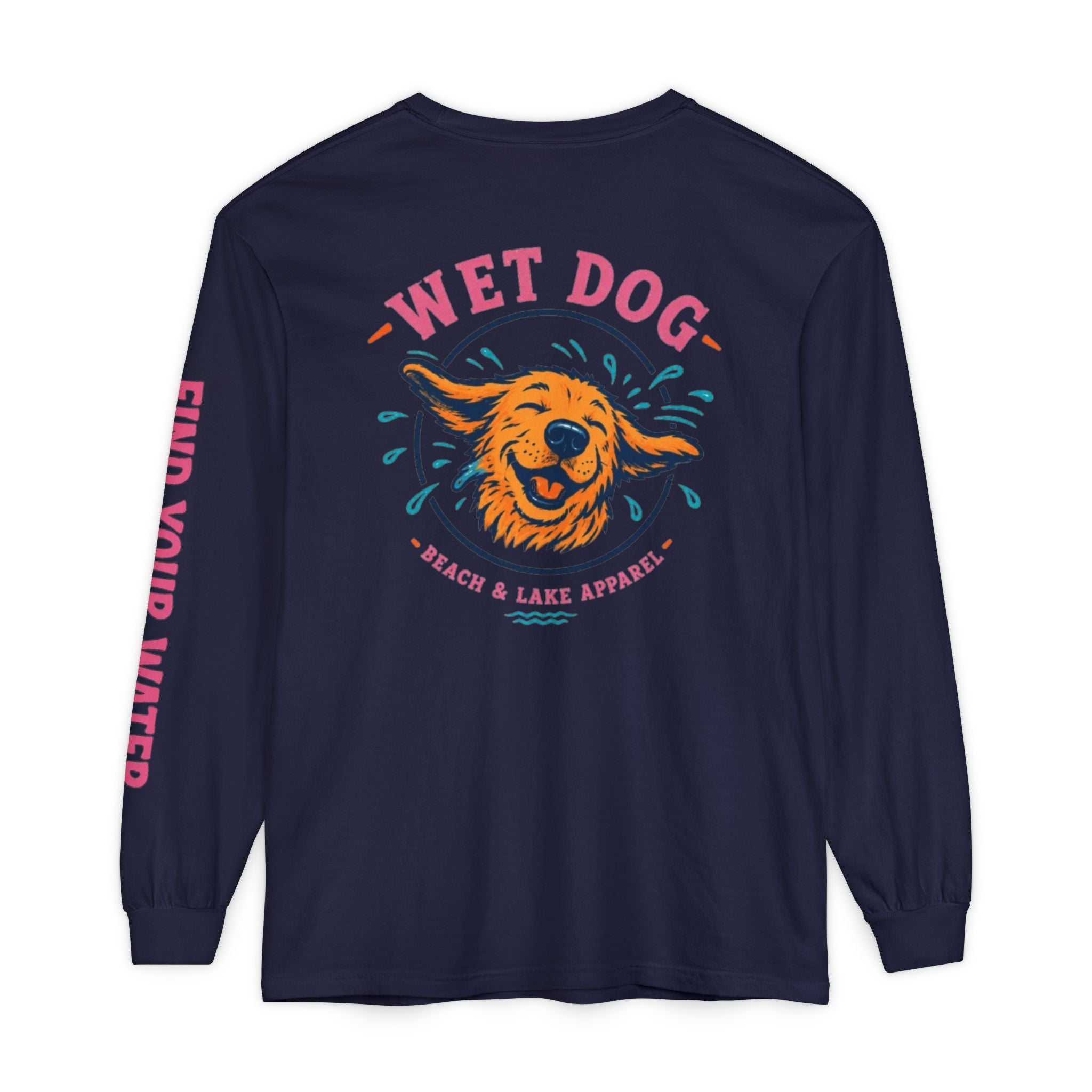Wet Dog Alternate Logo Shake Long Sleeve T-Shirt | Beach & Lake Apparel