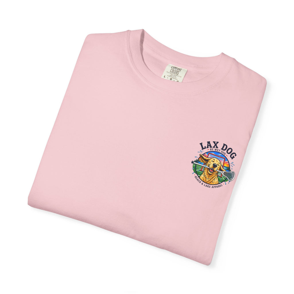 Lax Dog Unisex T-Shirt — Wet Dog Lax Lacrosse Beach Graphic Tee