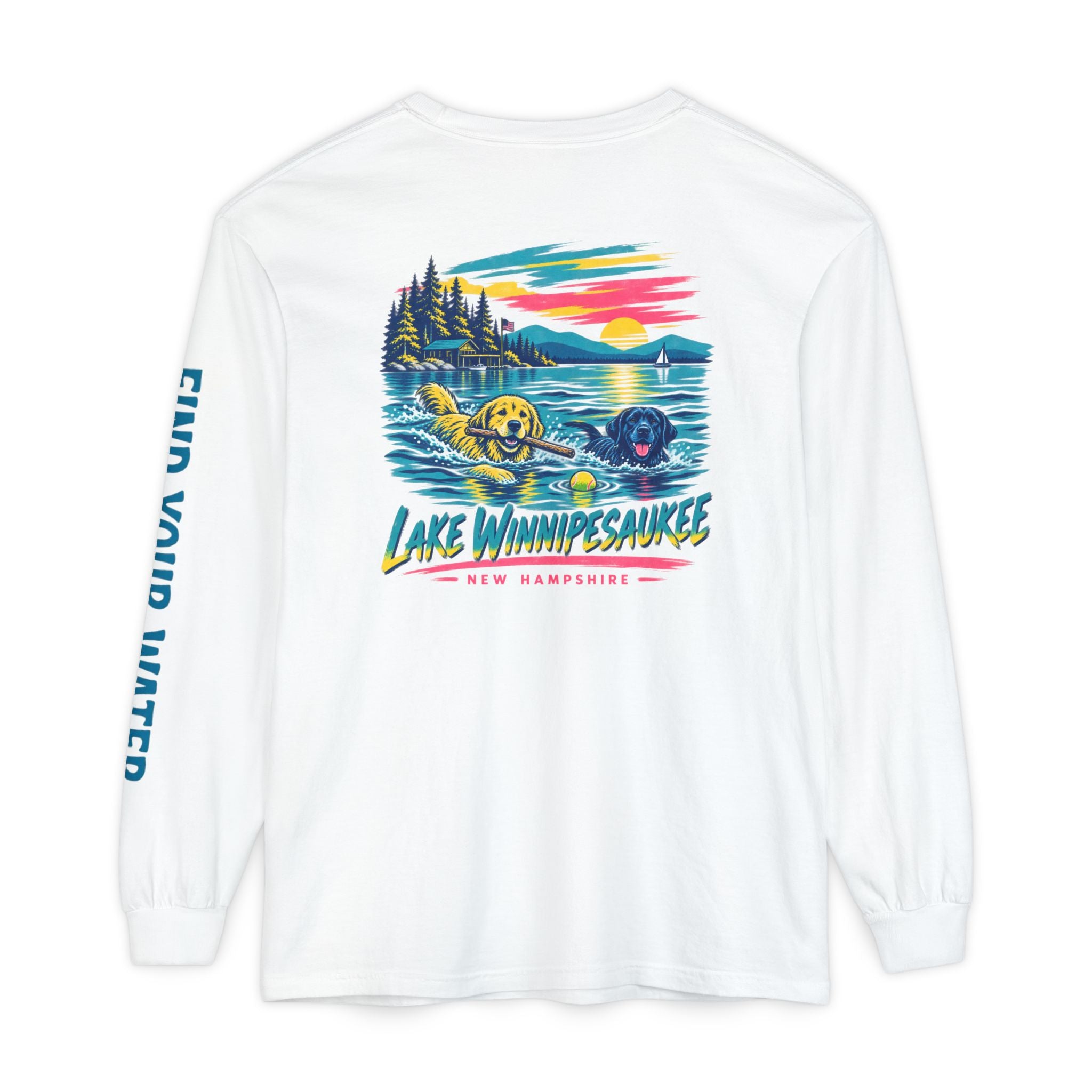 Wet Dog Locals: Lake Winnipesaukee Long Sleeve T-Shirt | Find Your Water
