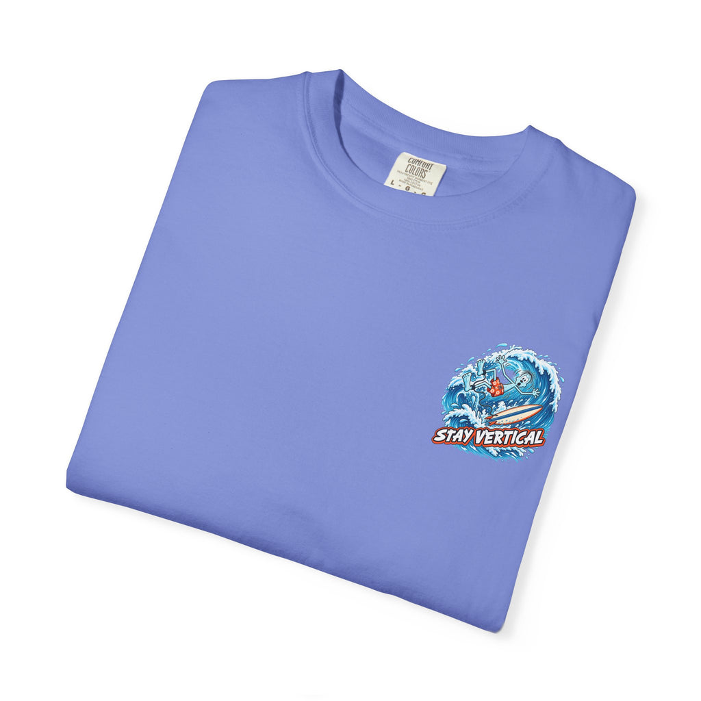 Stay Vertical Surfing Shirt | Surf Wave Sunset T-Shirt