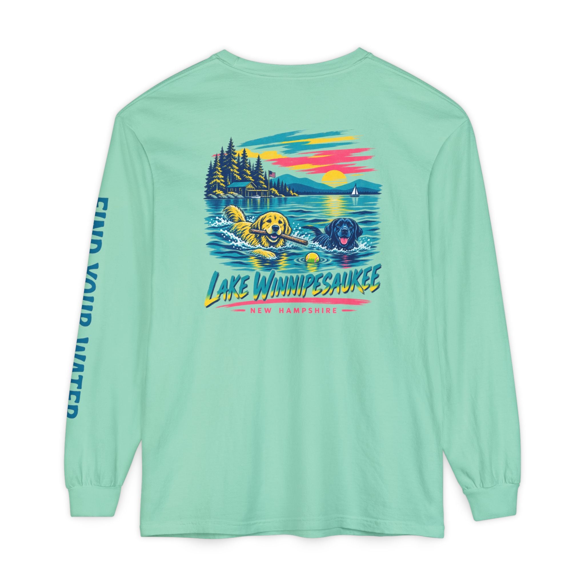 Wet Dog Locals: Lake Winnipesaukee Long Sleeve T-Shirt | Find Your Water