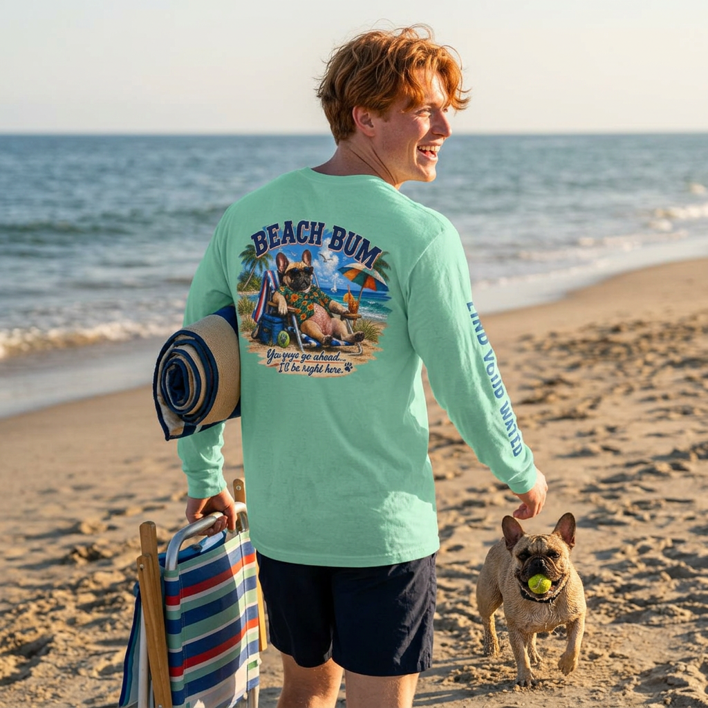 Wet Dog "Beach Bum" Long Sleeve T-Shirt | 'Find Your Water' Sleeve Graphic