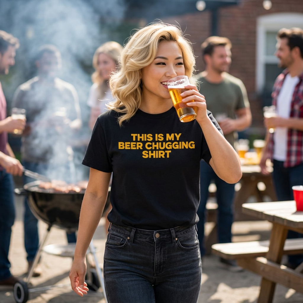 This Is My Beer Chugging Shirt T-Shirt | Craft Beer Mafia Graphic Tee