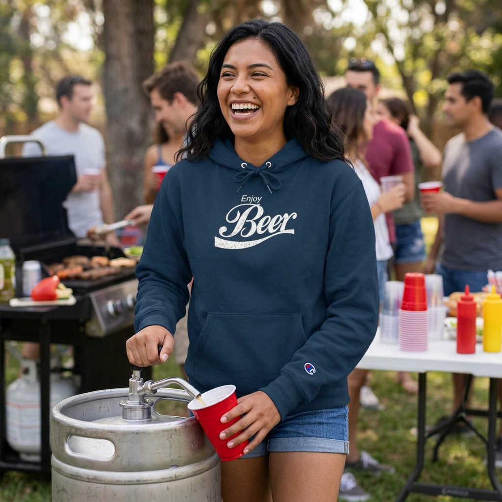 Craft Beer Mafia Hoodie  Enjoy Beer — Vintage Brewery Logo Pullover