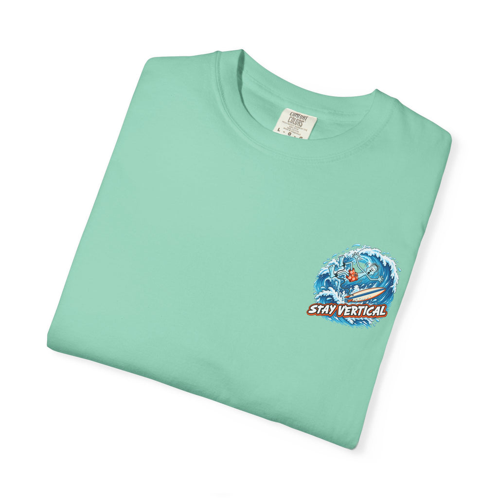 Stay Vertical Surfing Shirt | Surf Wave Sunset T-Shirt