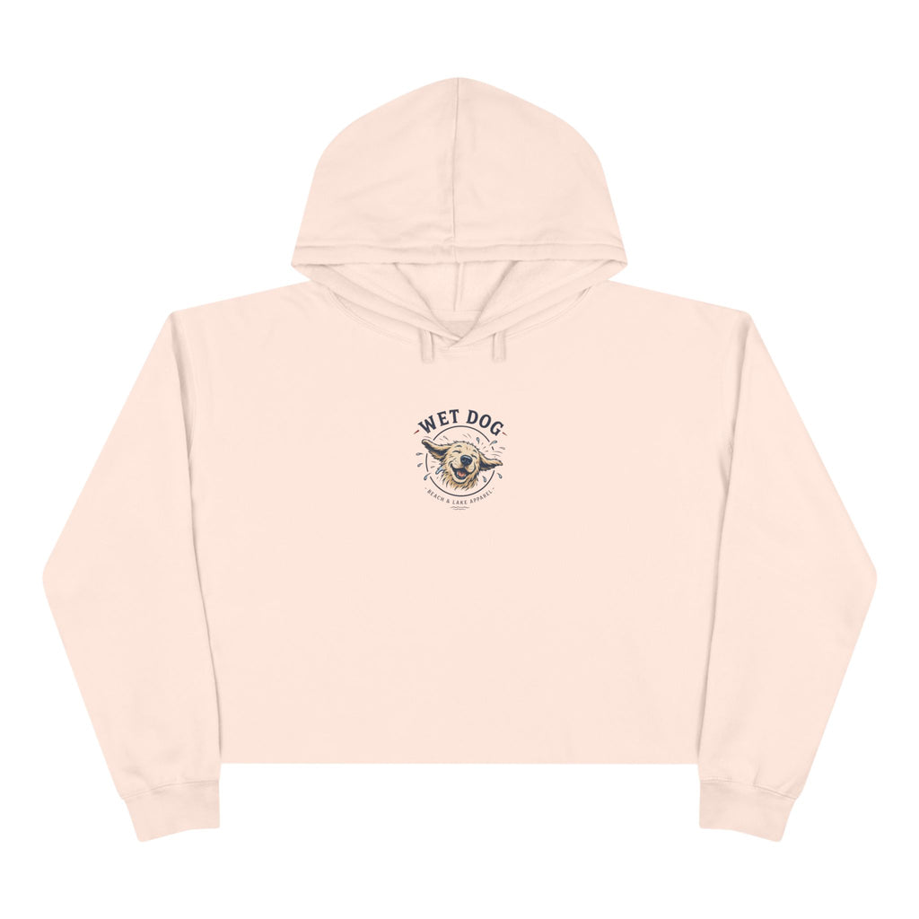 Wet Dog Cropped Hoodie — “Find Your Water” Cute Dog Graphic Crop Sweatshirt