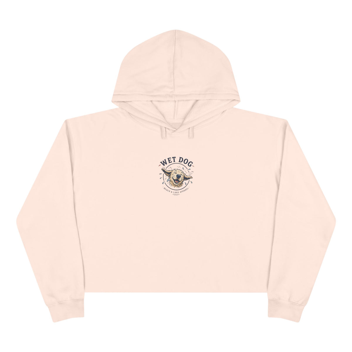 Wet Dog Cropped Hoodie — “Find Your Water” Cute Dog Graphic Crop Sweatshirt