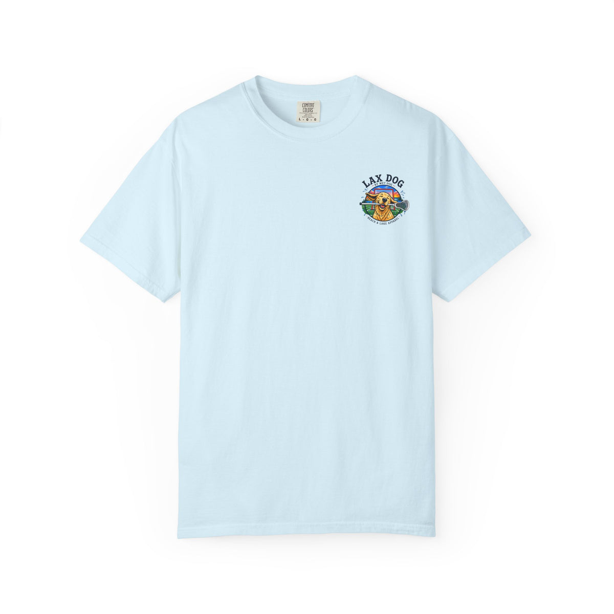 Lax Dog Unisex T-Shirt — Wet Dog Lax Lacrosse Beach Graphic Tee