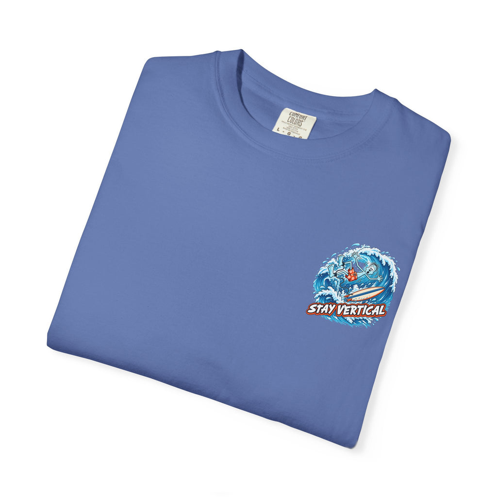 Stay Vertical Surfing Shirt | Surf Wave Sunset T-Shirt