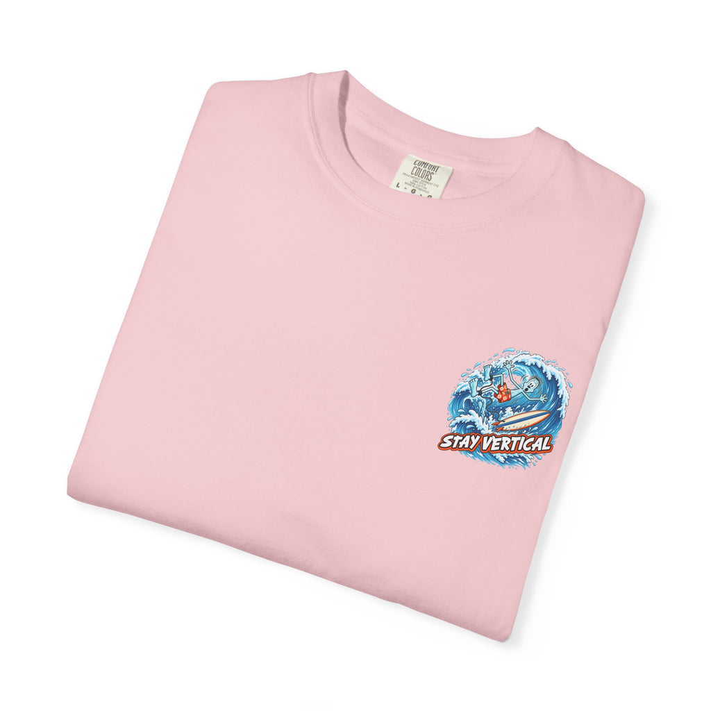 Stay Vertical Surfing Shirt | Surf Wave Sunset T-Shirt